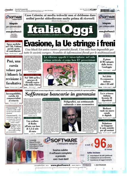 Italia oggi : quotidiano di economia finanza e politica